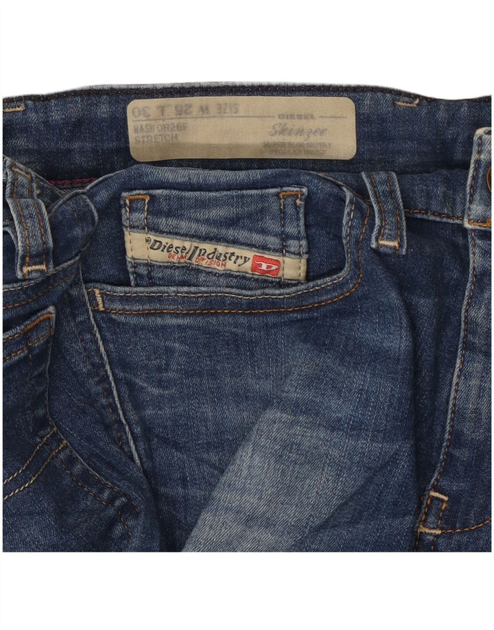 DIESEL Womens Skinzee Low Waist Super Slim Skinny Jeans W25 L27 Blue