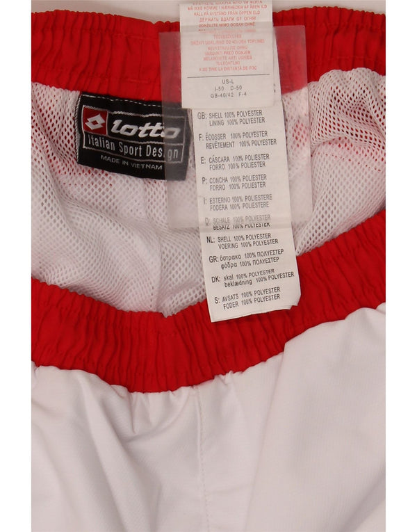 Lotto Mens Capri Tracksuit Trousers UK 40/42 Large White Colourblock