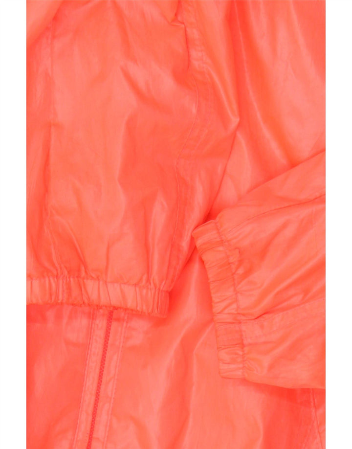 BENETTON Girls Hooded Rain Jacket 10-11 Years XL Orange Polyester Vintage Benetton and Second-Hand Benetton from Messina Hembry 