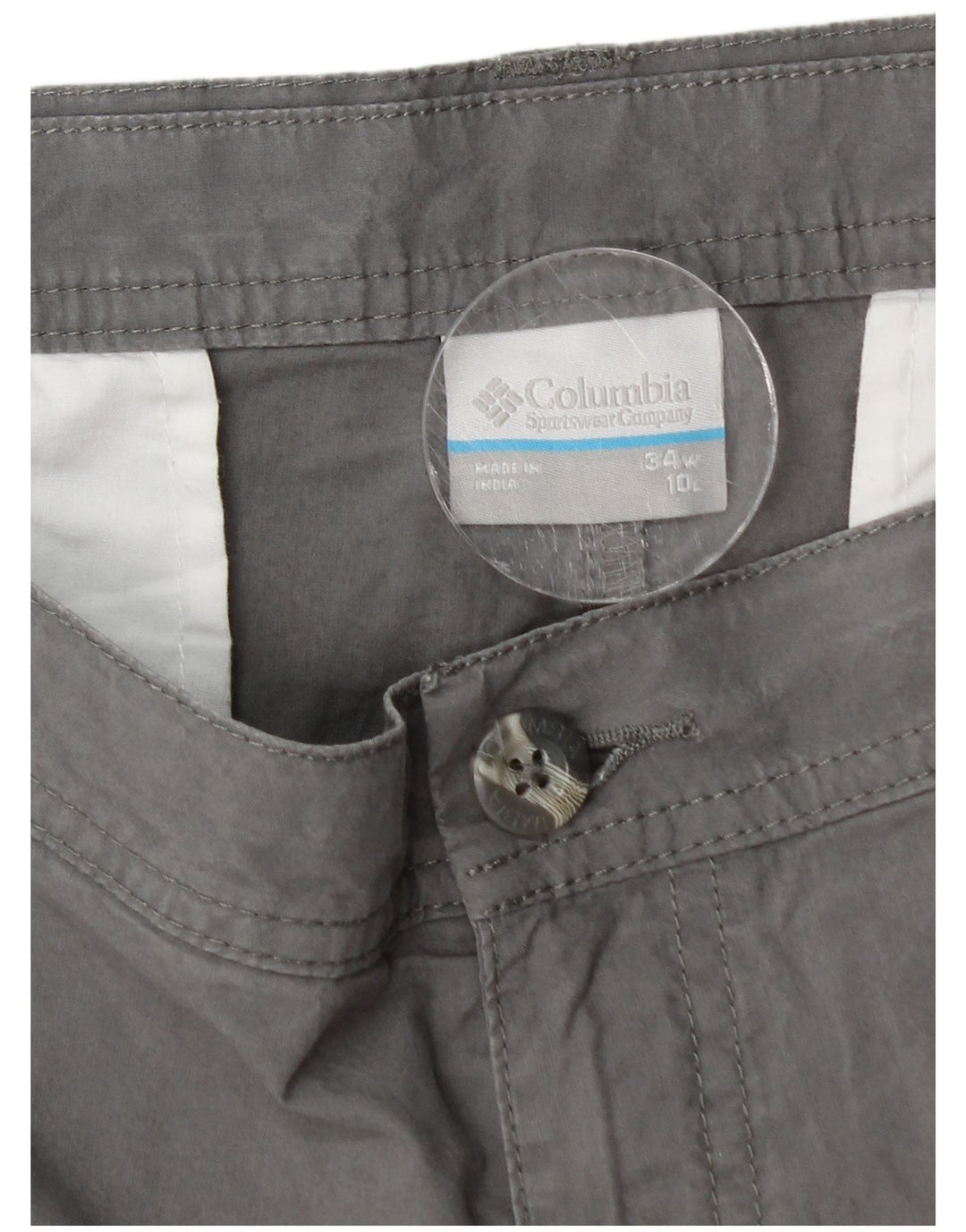 Columbia Mens Chino Shorts W34 Large Grey Cotton