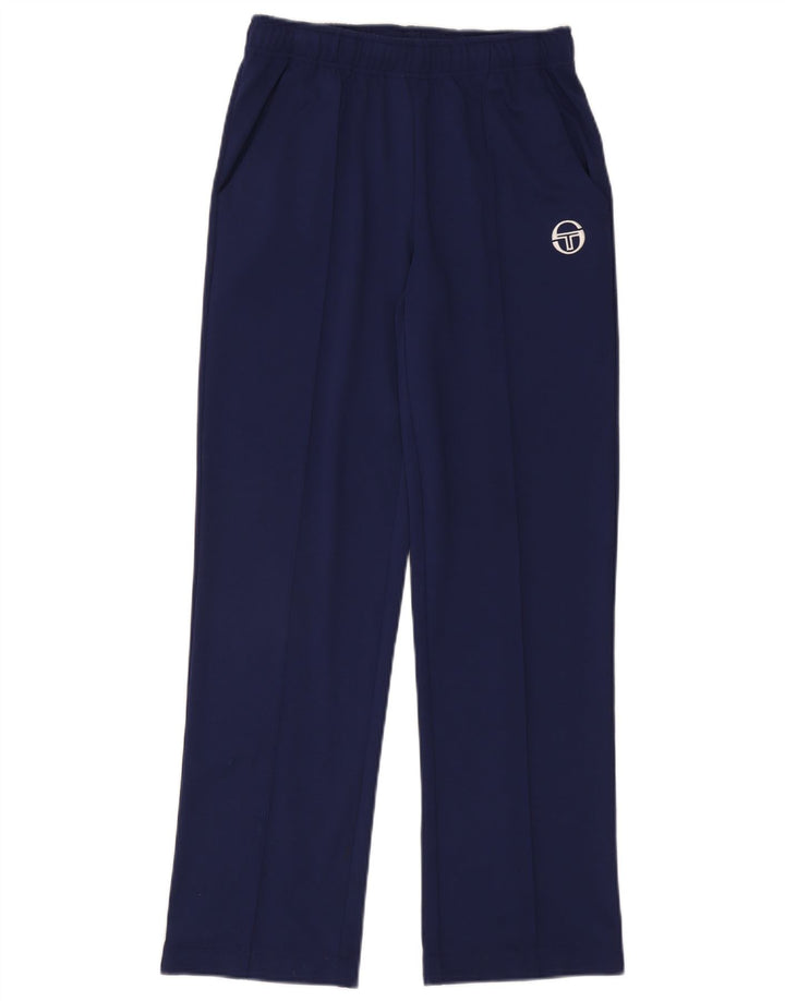 Sergio Tacchini Womens Tracksuit Trousers UK 8 Small  Navy Blue Polyester
