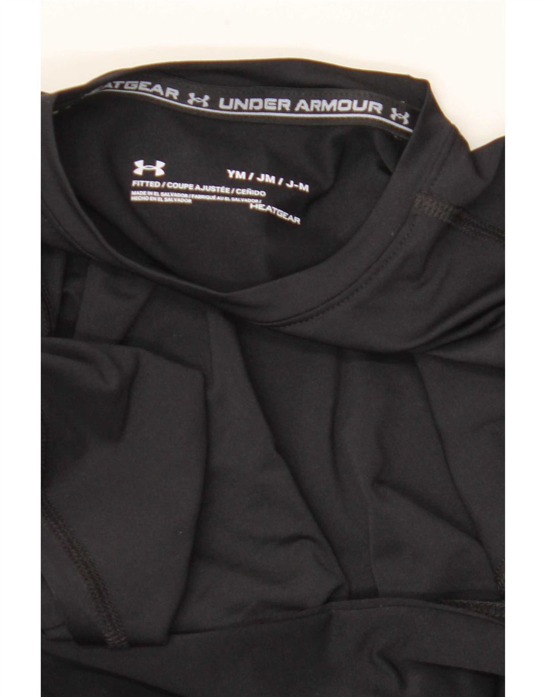 Under Armour Boys Heat Gear Top Long Sleeve 9-10 Years Medium Black