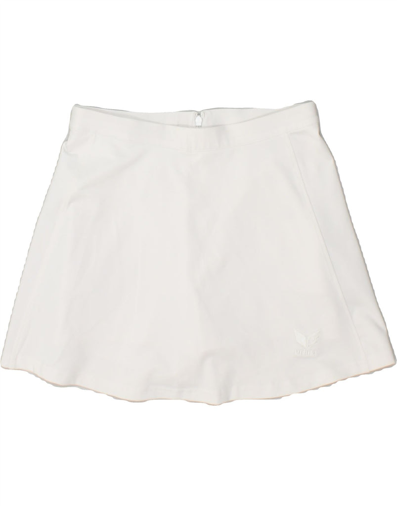 ERIMA Womens Tennis Skirt UK 8 Small White Polyester | Vintage Erima | Thrift | Second-Hand Erima | Used Clothing | Messina Hembry 