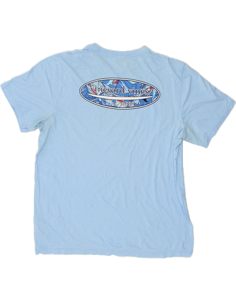 VINEYARD VINES Mens Graphic T-Shirt Top Large Blue Cotton Vintage Vineyard Vines and Second-Hand Vineyard Vines from Messina Hembry 