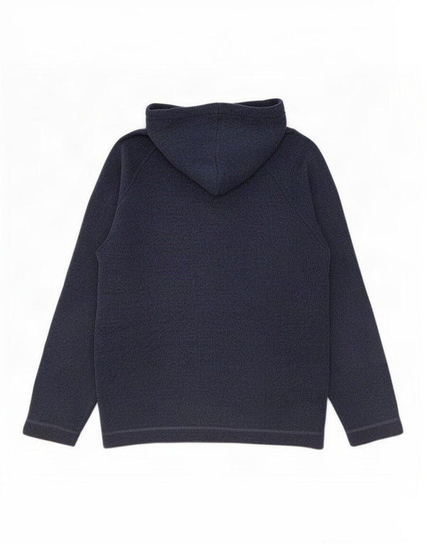 Weird Fish Mens Zip Hoodie Sweater Large Navy Blue Polyester