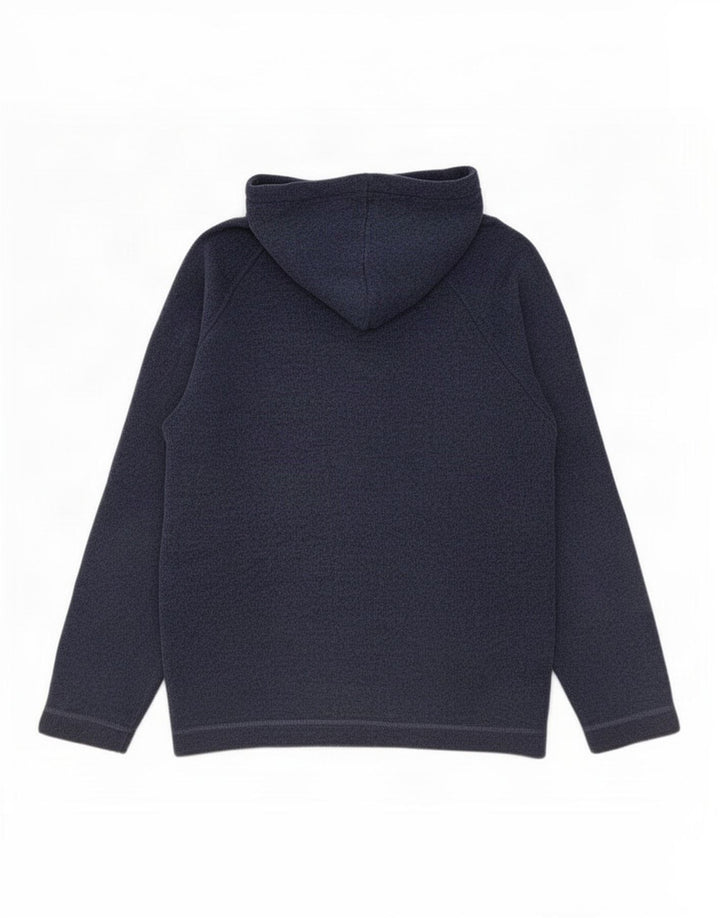 Weird Fish Mens Zip Hoodie Sweater Large Navy Blue Polyester