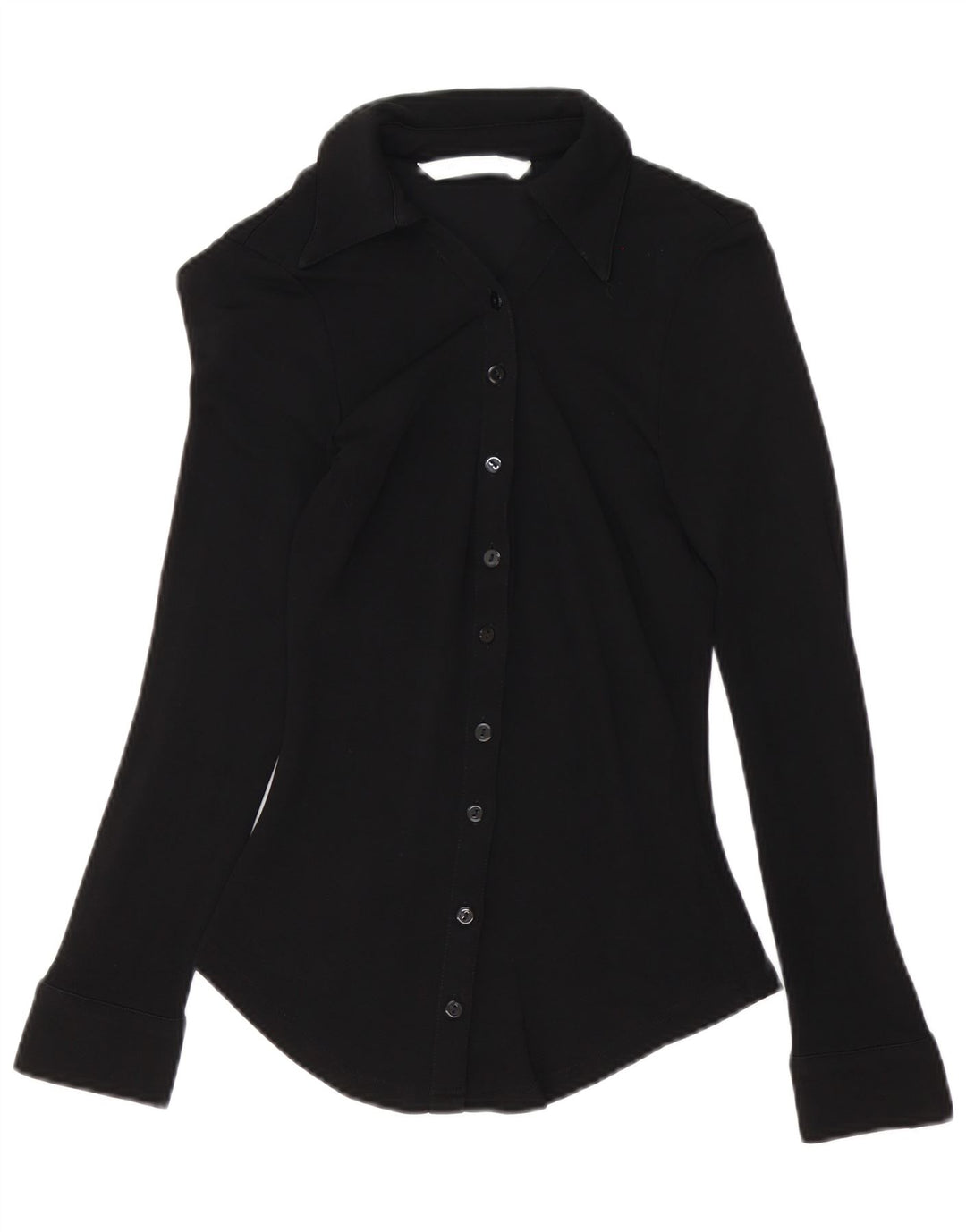 Zara Womens Shirt Blouse UK 6 XS Black Viscose