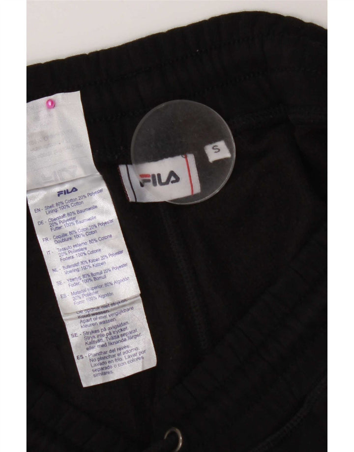Fila Mens Graphic Tracksuit Trousers Joggers Small Black Cotton