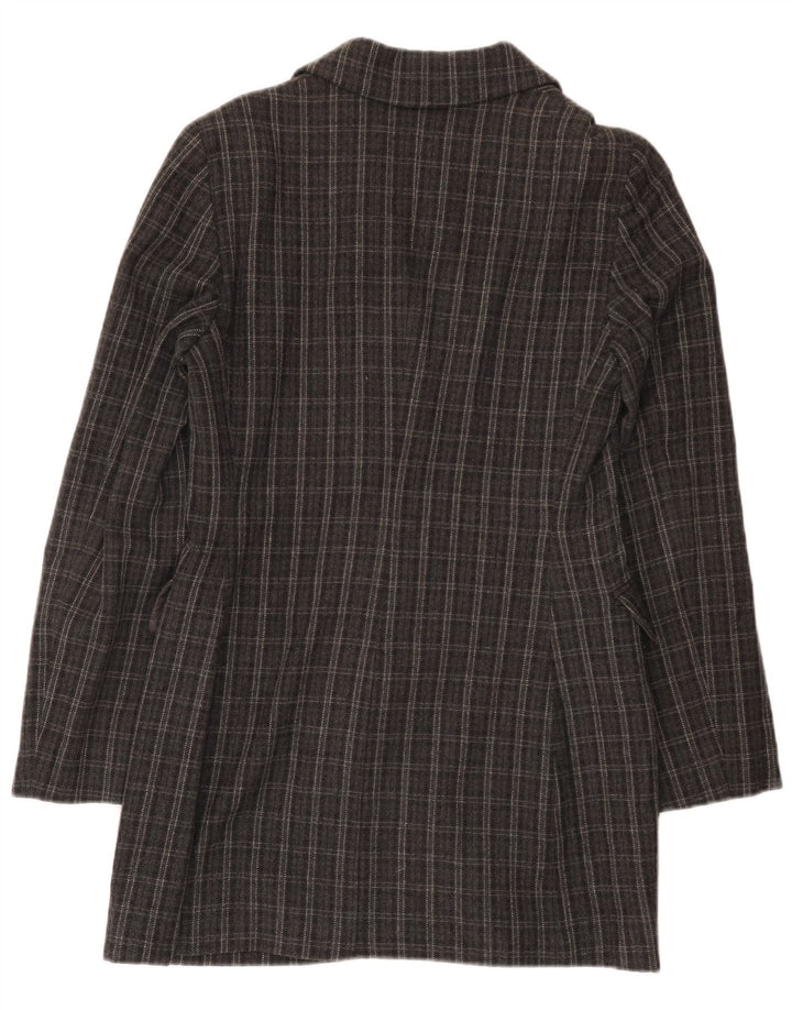 Alberta Ferretti Womens Philosophy Double Breasted Coat UK 10 Small Grey