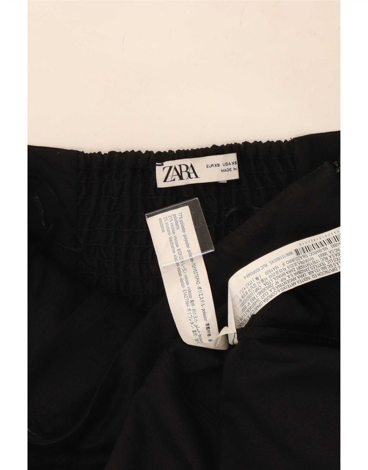 Zara Womens Strapless Dress UK 4 XS Black Polyester