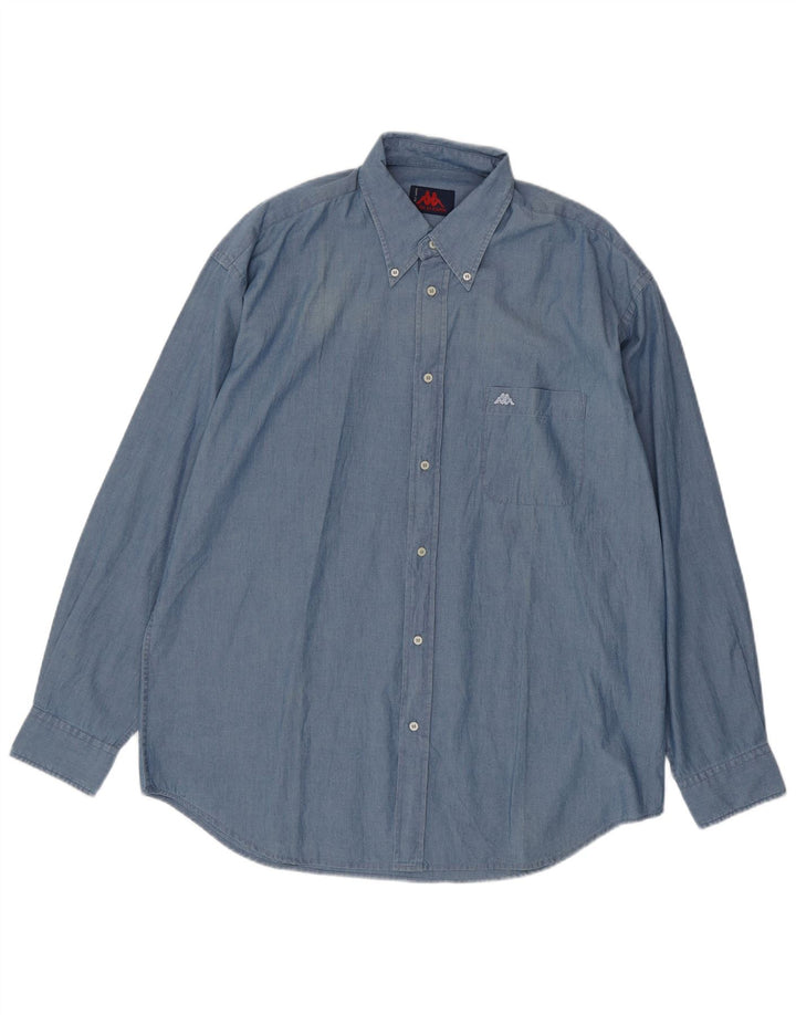 KAPPA Mens Shirt XL Blue Cotton
