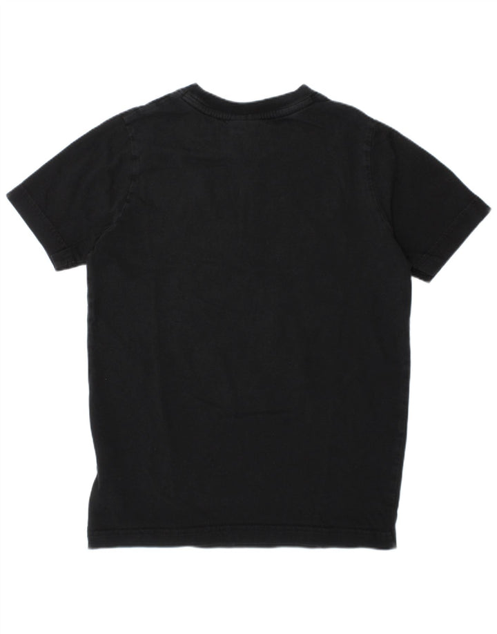 NIKE Boys Graphic T-Shirt Top 8-9 Years Small Black Cotton