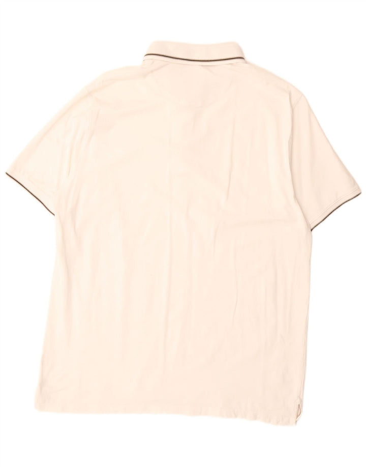 Massimo Dutti Mens Polo Shirt 2XL Off White