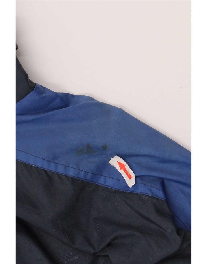 Brugi Mens Hooded Tracksuit Top Jacket 2XL Navy Blue Colourblock Polyamide