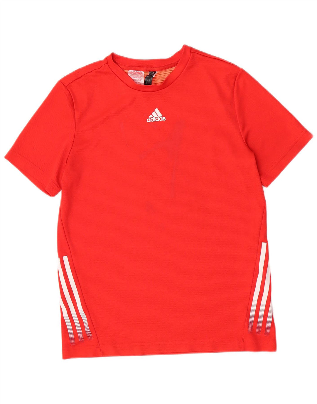 Adidas Boys T-Shirt Top 13-14 Years Red Polyester