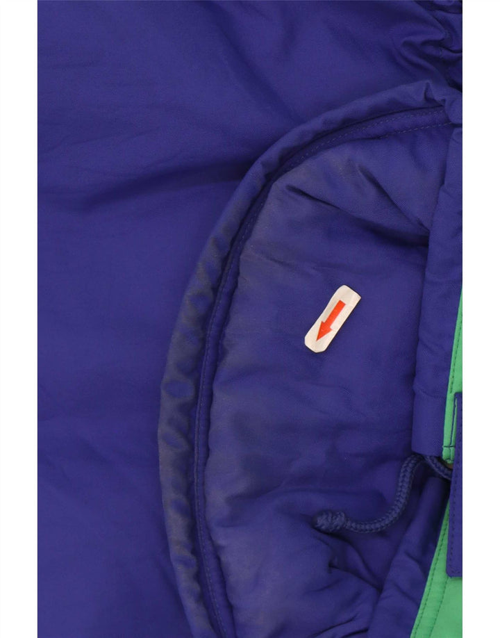 Sergio Tacchini Mens Hooded Ski Jacket IT 54 2XL Blue Colourblock Polyamide