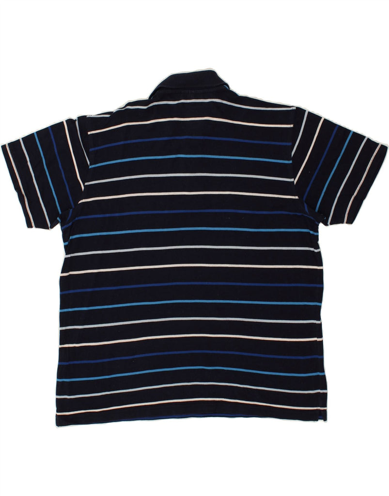 PIERRE CARDIN Mens Polo Shirt XL Navy Blue Striped | Vintage Pierre Cardin | Thrift | Second-Hand Pierre Cardin | Used Clothing | Messina Hembry 