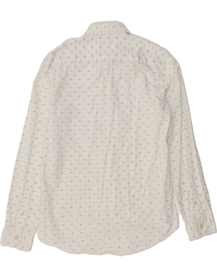 BENETTON Mens Shirt Small White Spotted Cotton Vintage Benetton and Second-Hand Benetton from Messina Hembry 