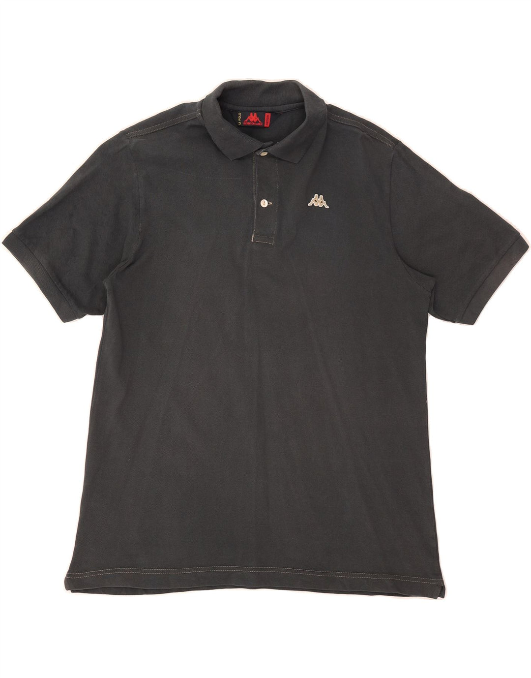 KAPPA Mens Polo Shirt Medium Black Cotton Vintage Kappa and Second-Hand Kappa from Messina Hembry 