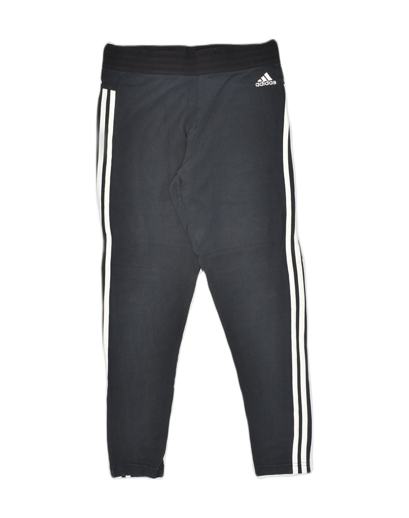 ADIDAS Womens Tracksuit Trousers UK 12 Medium Black Cotton | Vintage Adidas | Thrift | Second-Hand Adidas | Used Clothing | Messina Hembry 