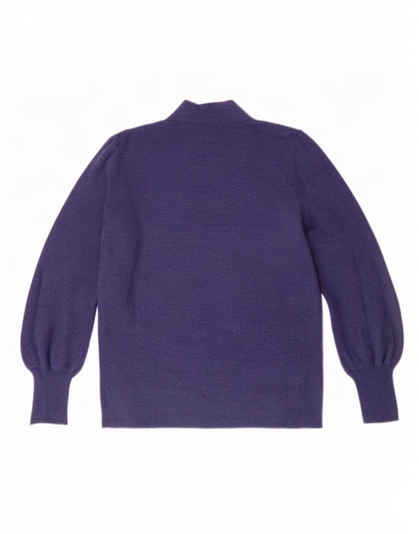 Marks & Spencer Womens Turtle Neck Jumper Sweater UK 10 Small Purple