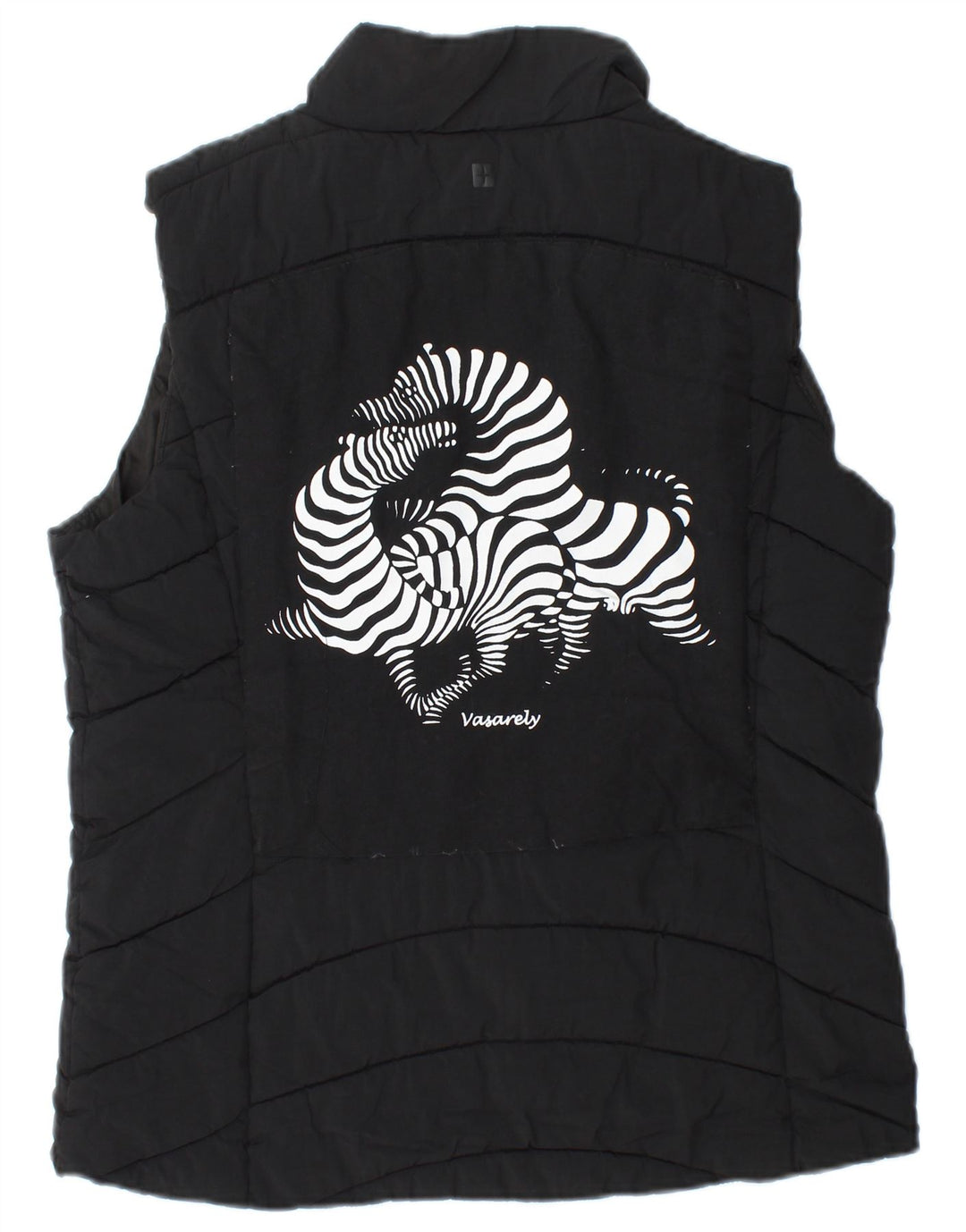 MOUNTAIN WAREHOUSE Womens Graphic Padded Gilet UK 14 Medium Black Nylon
