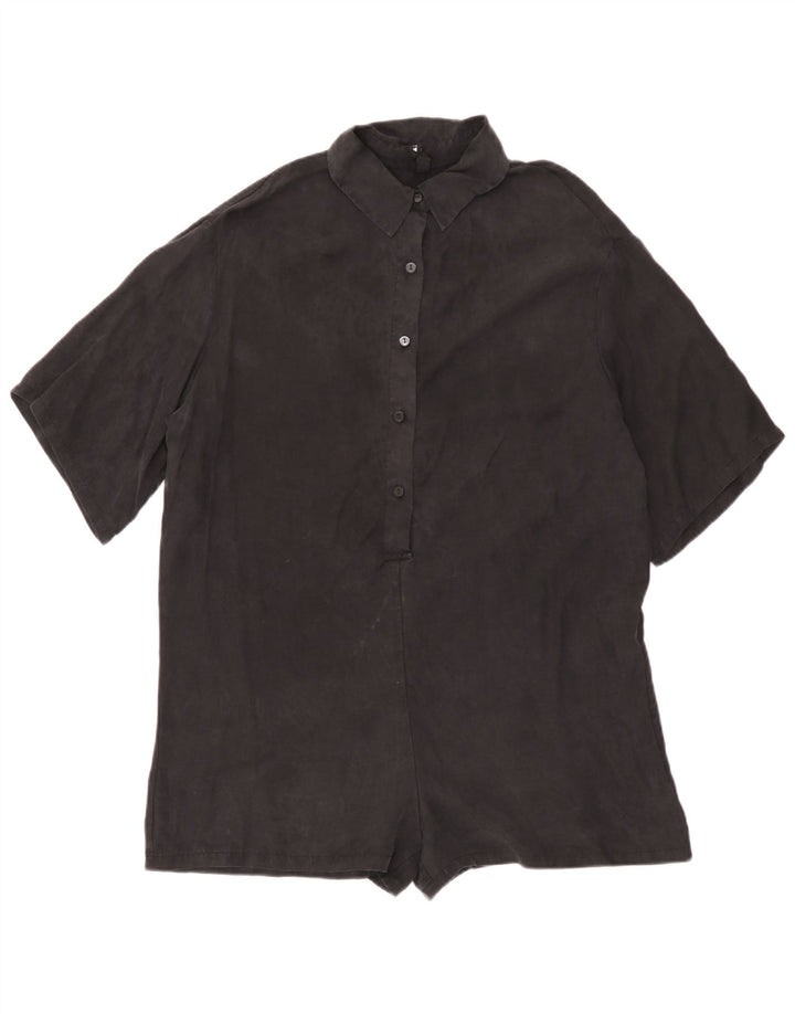 Zara Womens Oversized Playsuit UK 10 Small Black
