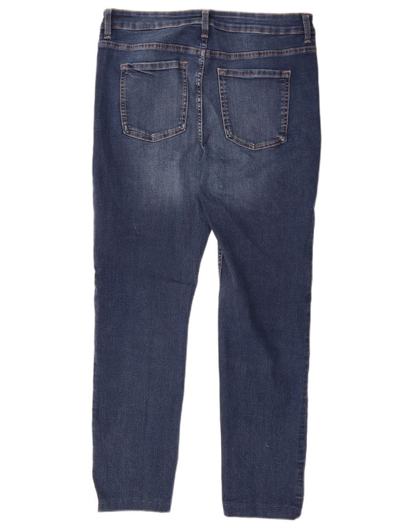 Marks & Spencer Womens The Lily Slim Jeans UK 14 Large W32 L26 Blue Cotton