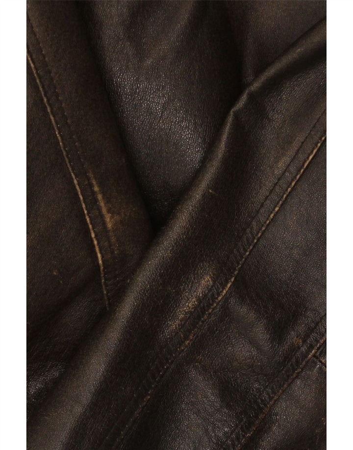 Route 66 Mens Leather Jacket UK 40 Large Brown Leather