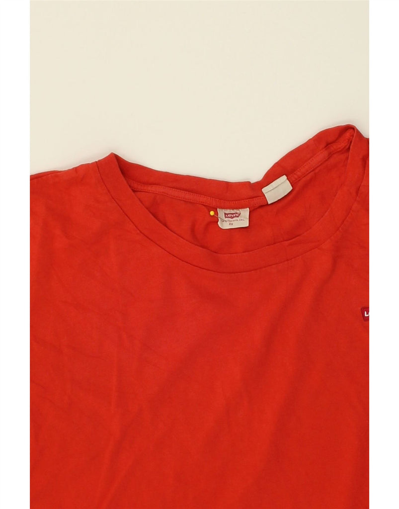 LEVI'S Womens T-Shirt Top UK 20 2XL Red Cotton | Vintage Levi's | Thrift | Second-Hand Levi's | Used Clothing | Messina Hembry 