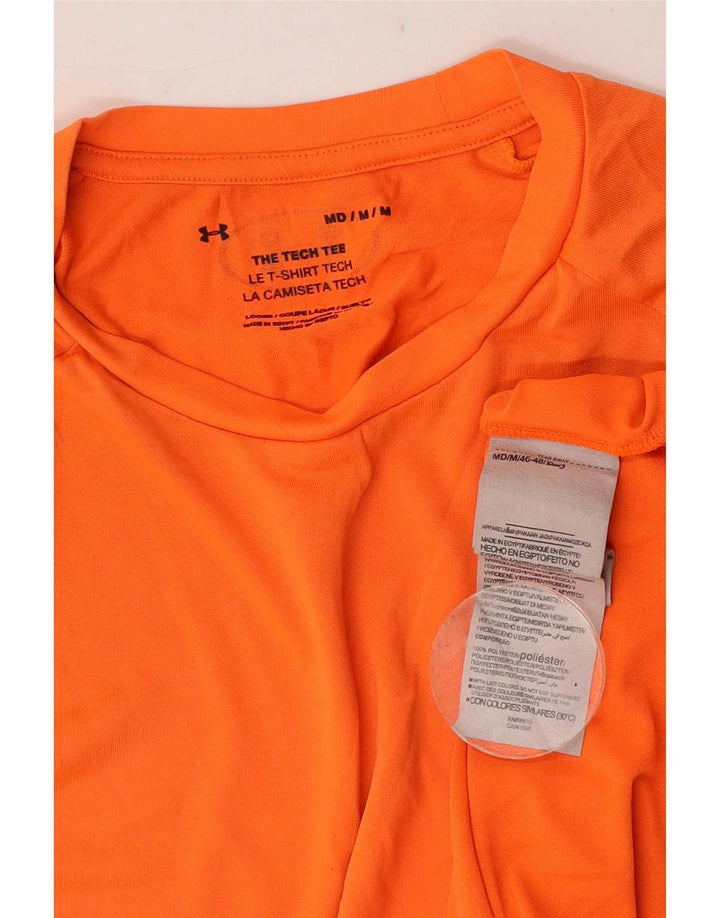 Under Armour Mens T-Shirt Top Medium Orange Polyester