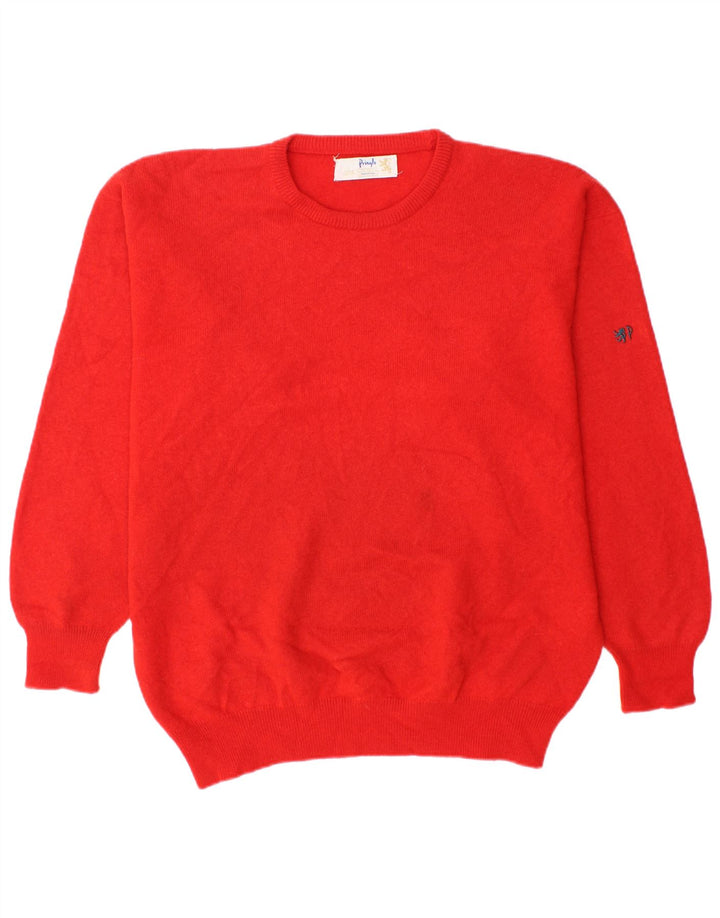 PRINGLE Mens Crew Neck Jumper Sweater Large Red New Wool Sports