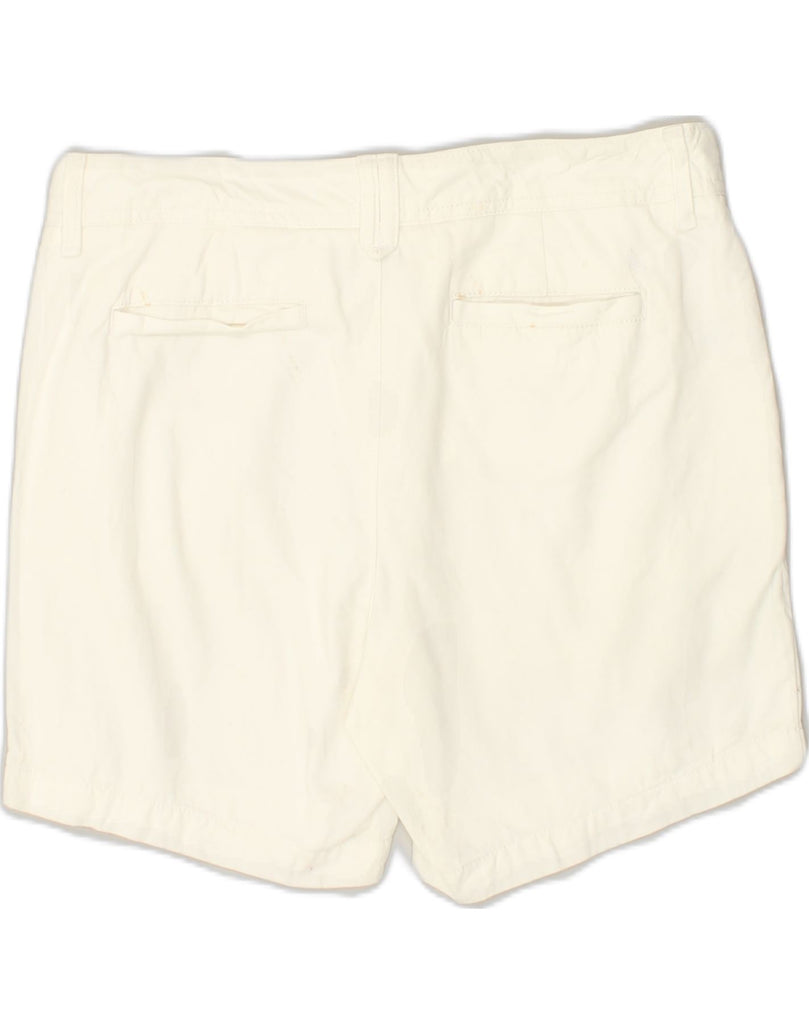 EDDIE BAUER Womens Chino Shorts US 8 Medium W32  White Cotton | Vintage Eddie Bauer | Thrift | Second-Hand Eddie Bauer | Used Clothing | Messina Hembry 