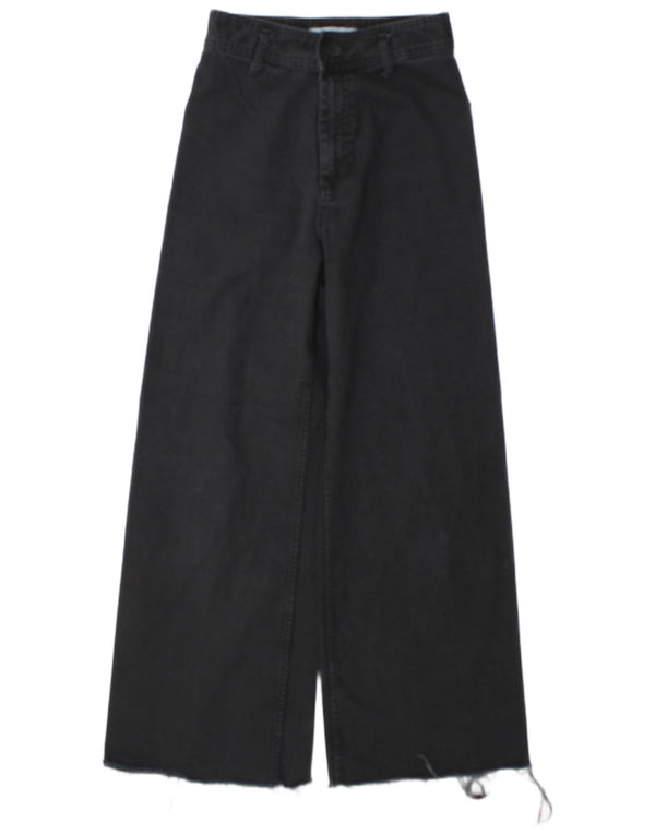 Zara Womens Wide Leg Jeans EU 38 Medium W28 L29 Navy Blue