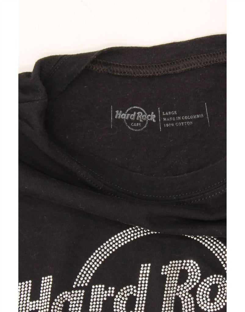 HARD ROCK CAFE Girls Graphic T-Shirt Top 13-14 Years Large  Black Cotton Vintage Hard Rock Cafe and Second-Hand Hard Rock Cafe from Messina Hembry 