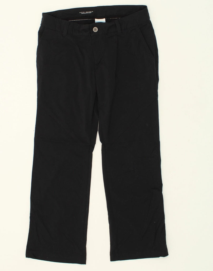 COLUMBIA Womens Straight Chino Trousers W36 L29  Black Polyester | Vintage Columbia | Thrift | Second-Hand Columbia | Used Clothing | Messina Hembry 