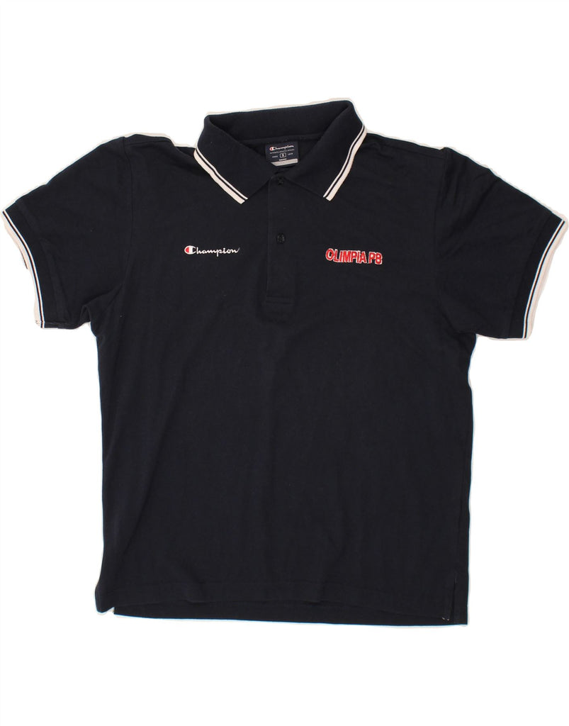 CHAMPION Mens Polo Shirt Small Black Cotton Vintage Champion and Second-Hand Champion from Messina Hembry 