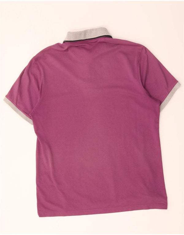 Champion Mens Heritage Fit Regular Polo Shirt XL Purple Colourblock