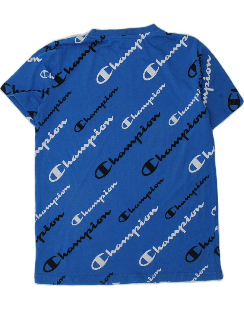 CHAMPION Boys Graphic T-Shirt Top 10-11 Years Large Blue Cotton | Vintage Champion | Thrift | Second-Hand Champion | Used Clothing | Messina Hembry 