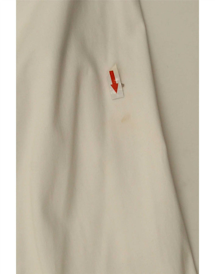 Marks & Spencer Womens Straight Chino Trousers UK 12 Medium W32 L30 White