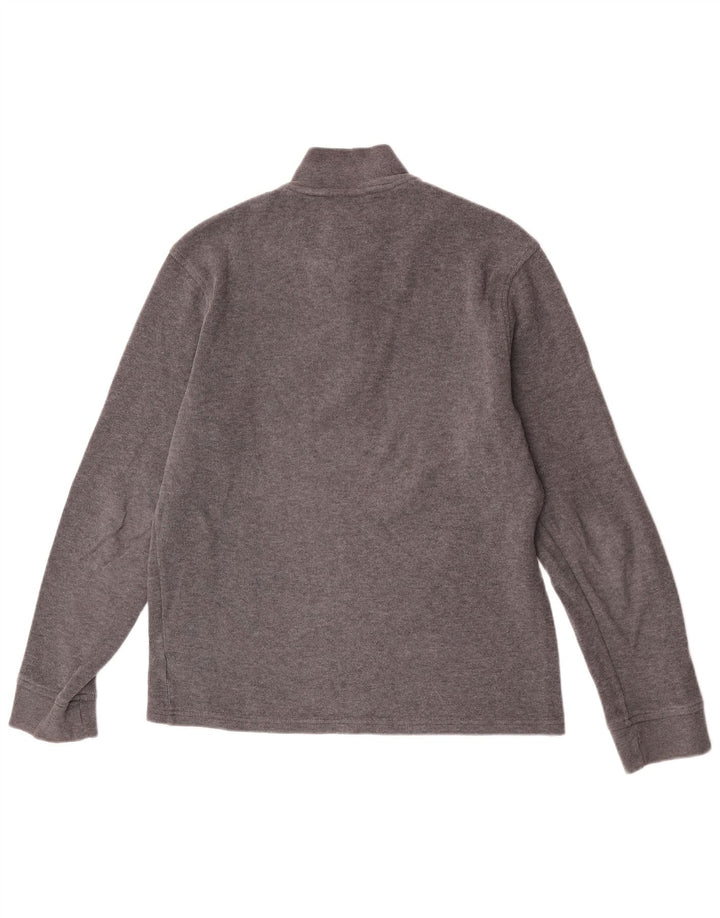 Calvin Klein Mens Zip Neck Sweatshirt Jumper Small Grey Cotton