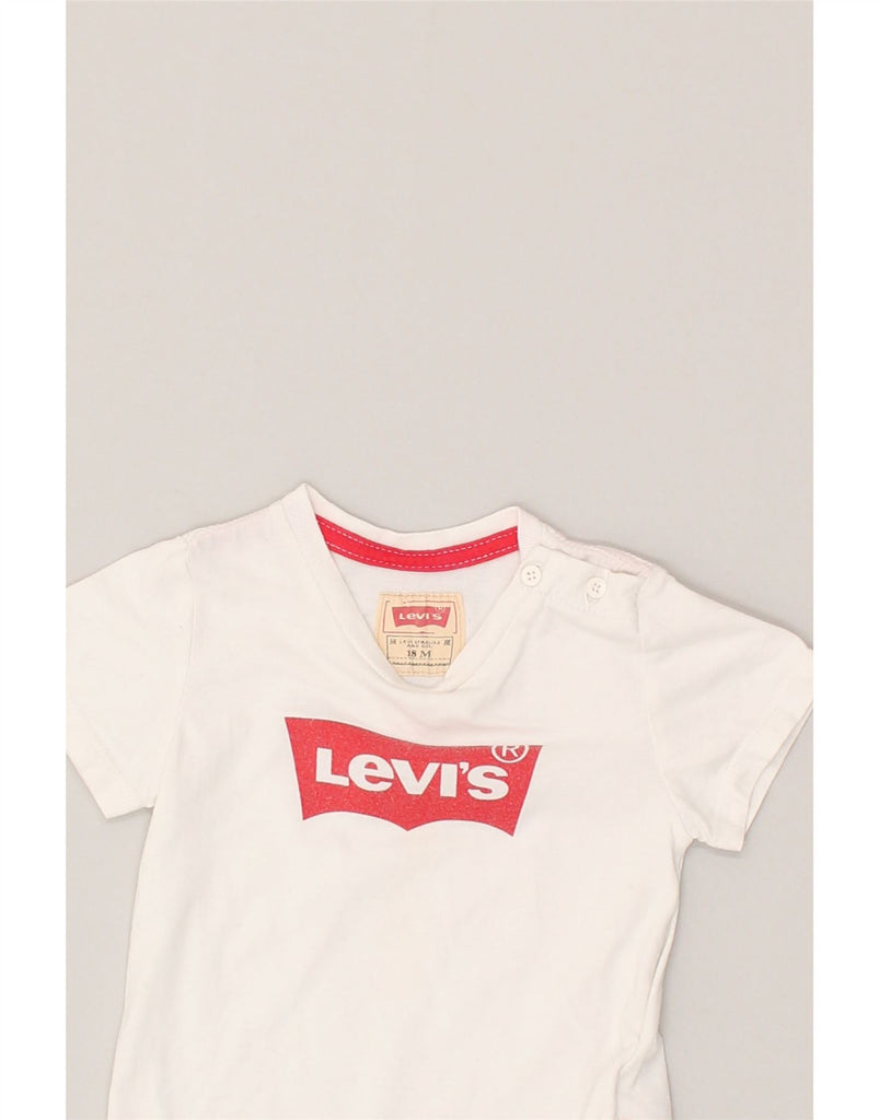 LEVI'S Baby Boys Graphic T-Shirt Top 12-18 Months White Cotton | Vintage Levi's | Thrift | Second-Hand Levi's | Used Clothing | Messina Hembry 