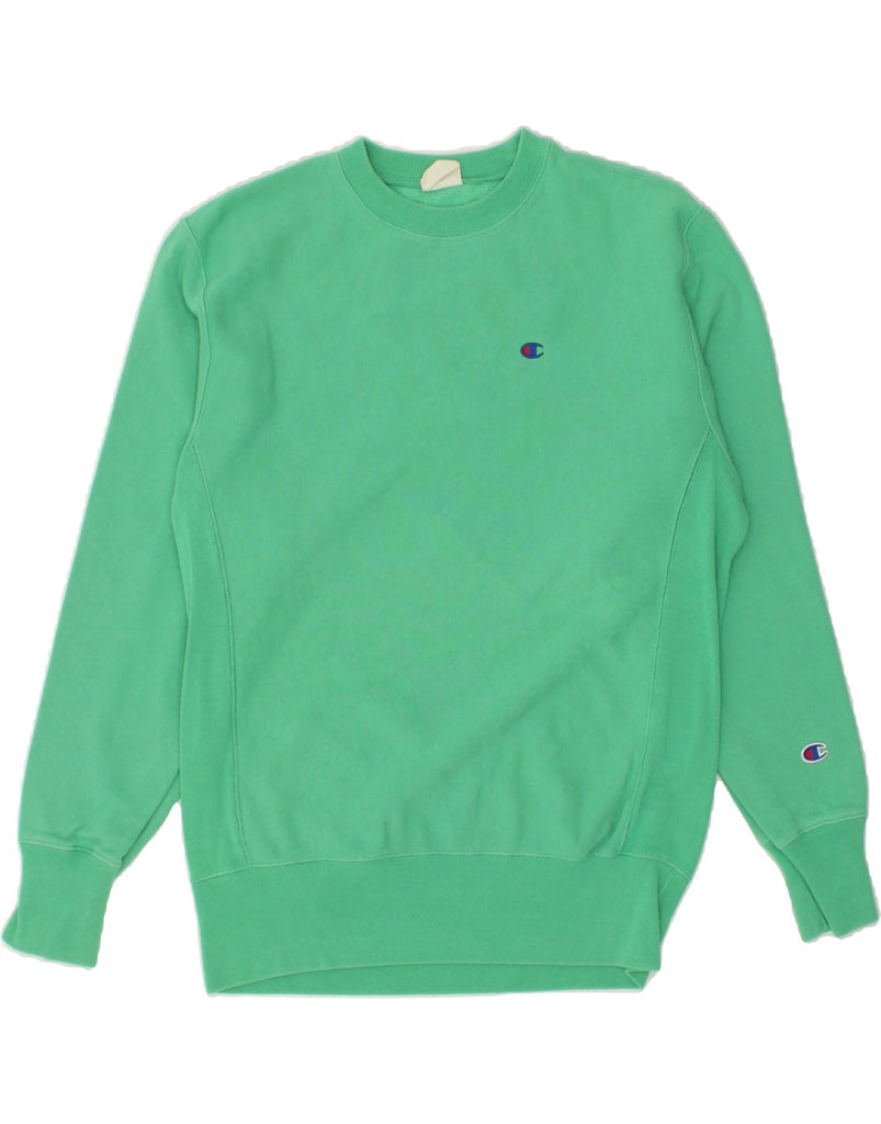 CHAMPION Mens Sweatshirt Jumper Medium Green Cotton | Vintage Champion | Thrift | Second-Hand Champion | Used Clothing | Messina Hembry 