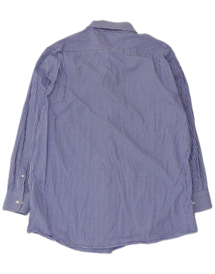 Tommy Hilfiger Mens Regular Fit Shirt Size 16 1/2 Large Blue Gingham
