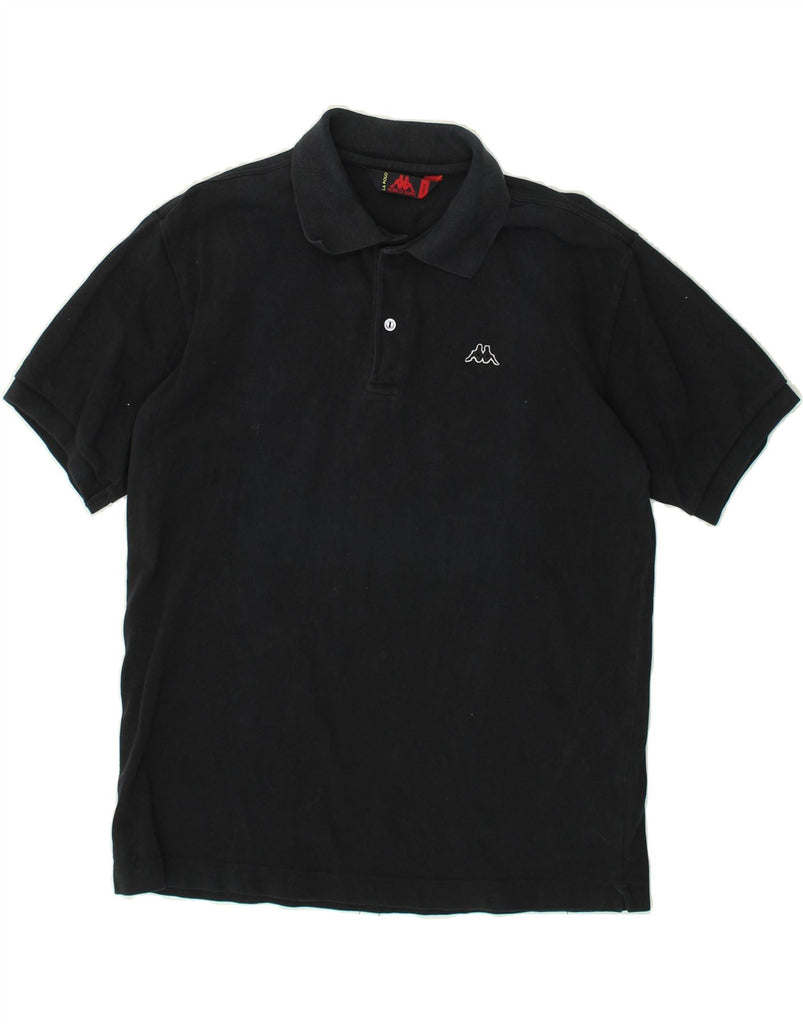 KAPPA Mens Polo Shirt Large Black Cotton | Vintage Kappa | Thrift | Second-Hand Kappa | Used Clothing | Messina Hembry 