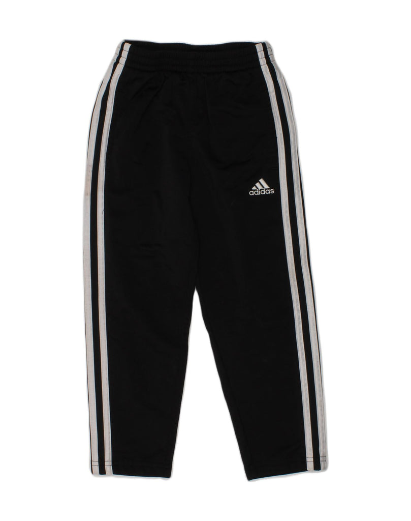 ADIDAS Boys Tracksuit Trousers 4-5 Years Black Polyester | Vintage Adidas | Thrift | Second-Hand Adidas | Used Clothing | Messina Hembry 