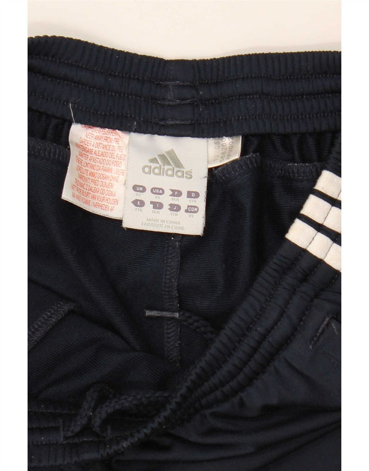 Adidas Boys Tracksuit Trousers 15-16 Years Navy Blue Polyester