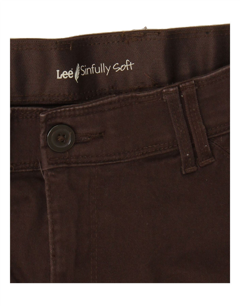 LEE Womens Straight Casual Trousers W32 L29 Brown Vintage Lee and Second-Hand Lee from Messina Hembry 