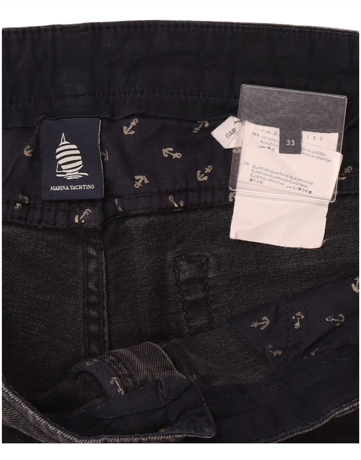 Marina Yachting Womens Cropped Jeans W33 L26 Grey Cotton