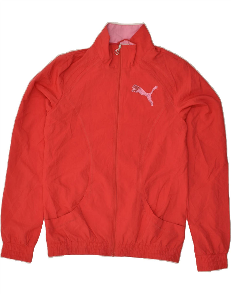 PUMA Girls Tracksuit Top Jacket 13-14 Years Red Polyester | Vintage Puma | Thrift | Second-Hand Puma | Used Clothing | Messina Hembry 